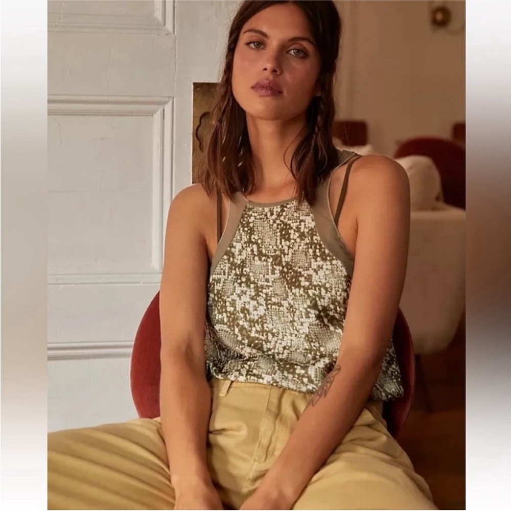 Free People Intimately - Nights Out Snakeskin Print Bodysuit NWOT